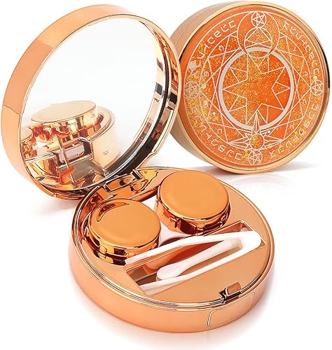 Miniatura 9 de ofone Funda para lentes de contacto, Bling Constellations - Estuches de contacto con pinzas, herramienta de eliminación de espejo, botella portátil