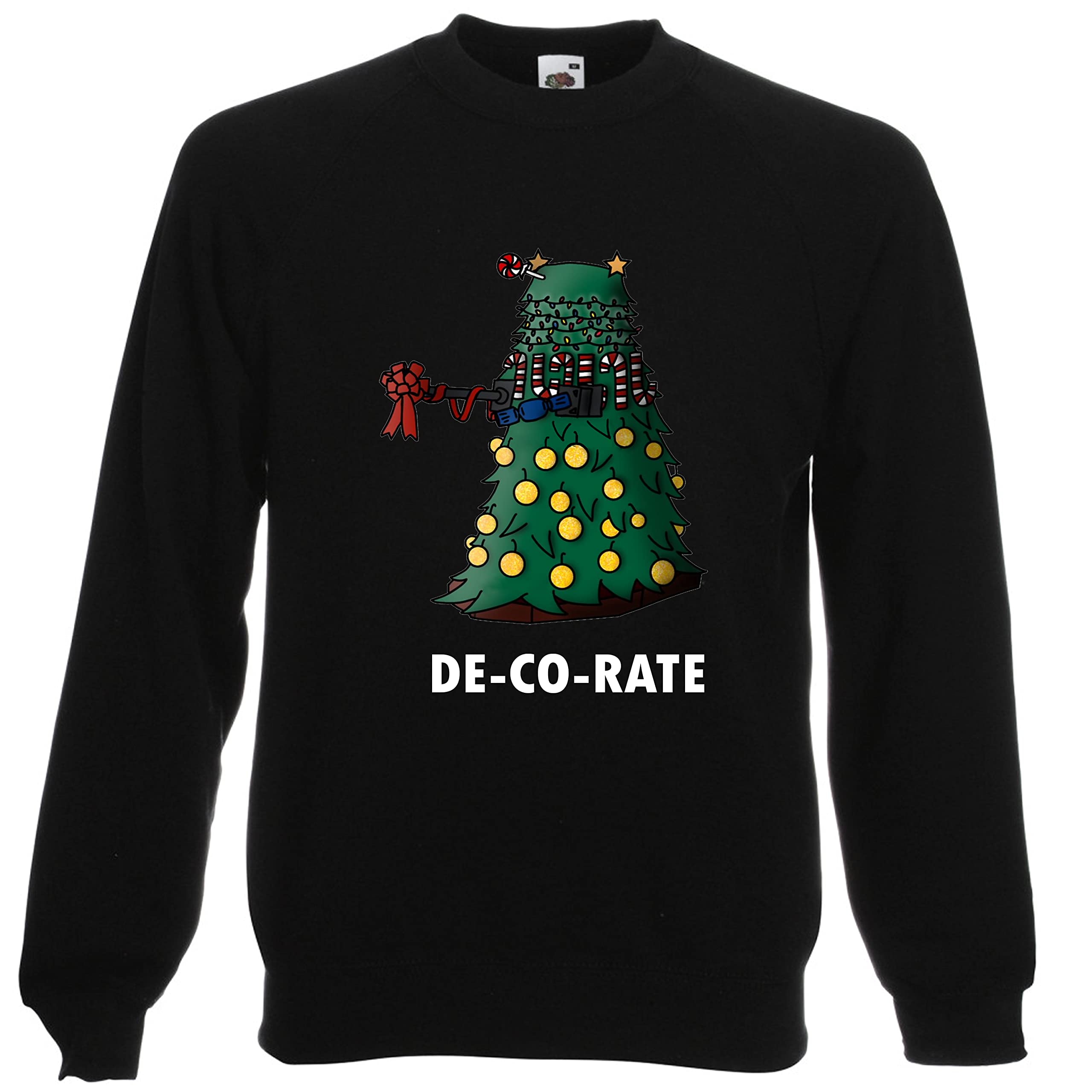 Viper DE-CO-Rate Christmas Dalek Geek Sweatshirt (Black, M)