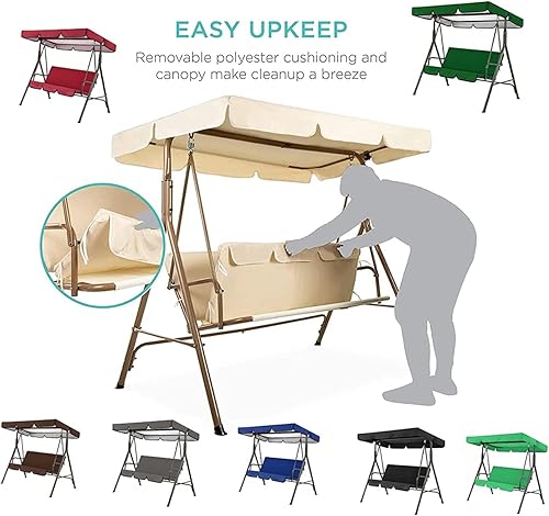 Miniatura 5 de Fundas para sillas de patio para muebles de exterior, 2 piezas, funda para silla de columpio, asiento de jardín al aire libre y cubierta superior,