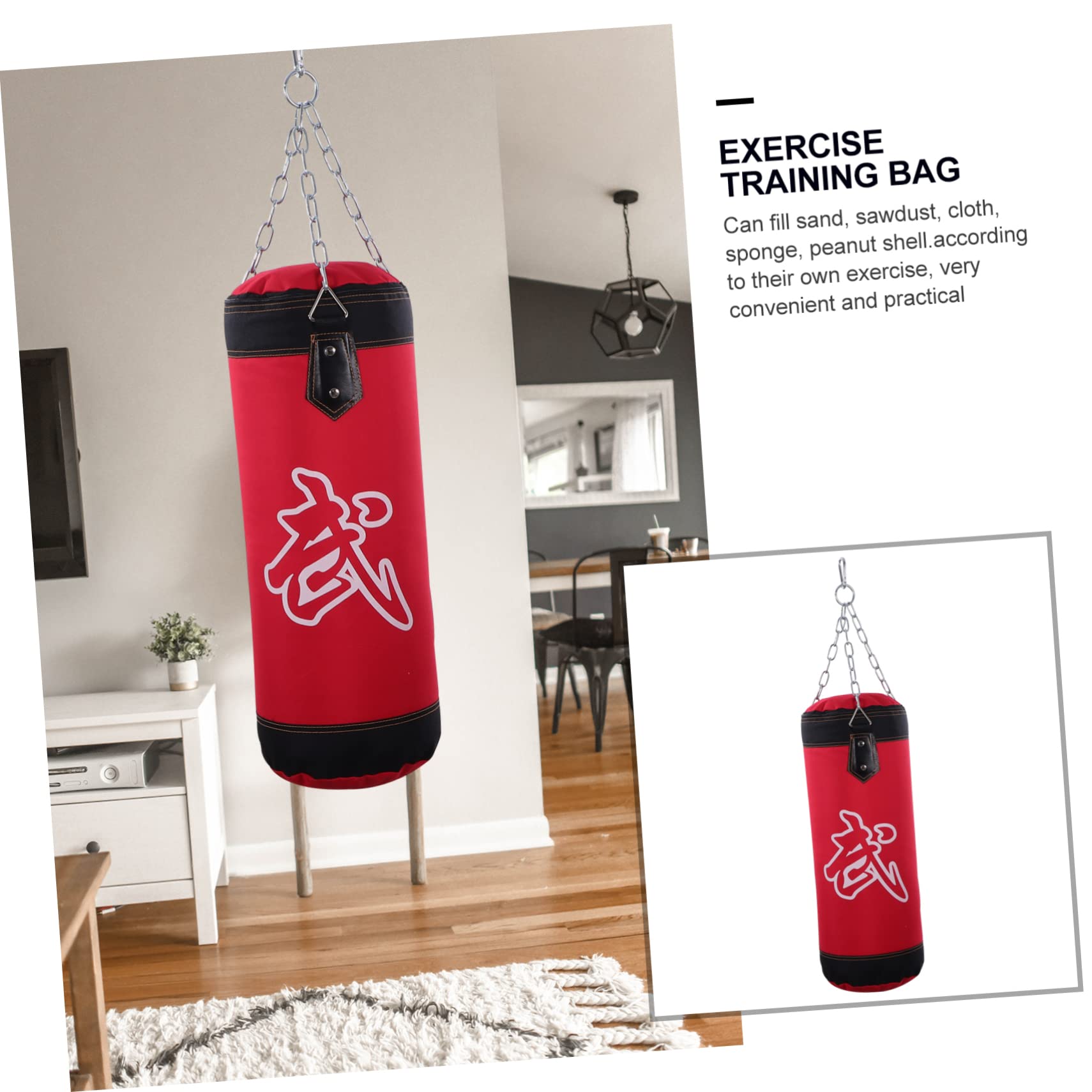 BCOATH 1Set Kicking Sandbag Exercise Durable Fitness Hanging Bag for Target Training Strong Stability with Buckle for Boxing and Physical Practice