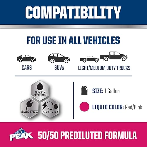Miniatura 10 de PEAK OET Extended Life - Anticongelante concentrado rojorosa para vehículos asiáticos, 1 galón
