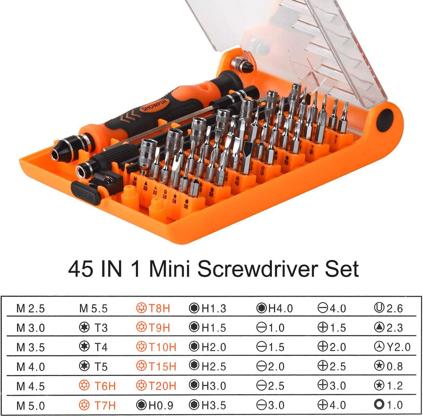 Mini Screwdriver Set, Torx Bit Set with T3 T4 T5 T6 T7 T8 T9 T10 T15 T20 Security Torx Bit, Computer repair tool kit with Phillips Head Screwdriver compatible for Nintendo Switch, iphone, PC Repair : Electronics