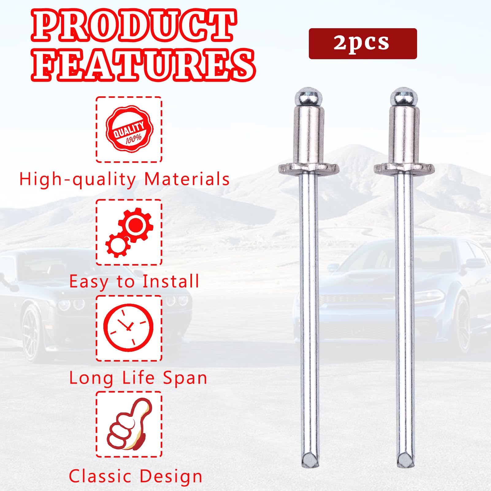 Stainless Steel Rosette Rivets - Universal Fit -6 Stainless Steel Rosette Rivets - Universal Fit -6