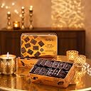 Chokola Signature Dessert Square Chocolate Hamper – Premium Sponge Cake Enrobed in Dark Chocolate (Brownie) with Assorted Flavours & Nuts | Luxury Chocolate Gift Box for Festivals Celebrations (180g, 12 pcs) gallery image
