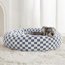 BFPETHOME Large Washable Cozy Donut Dog Beds for Dogs