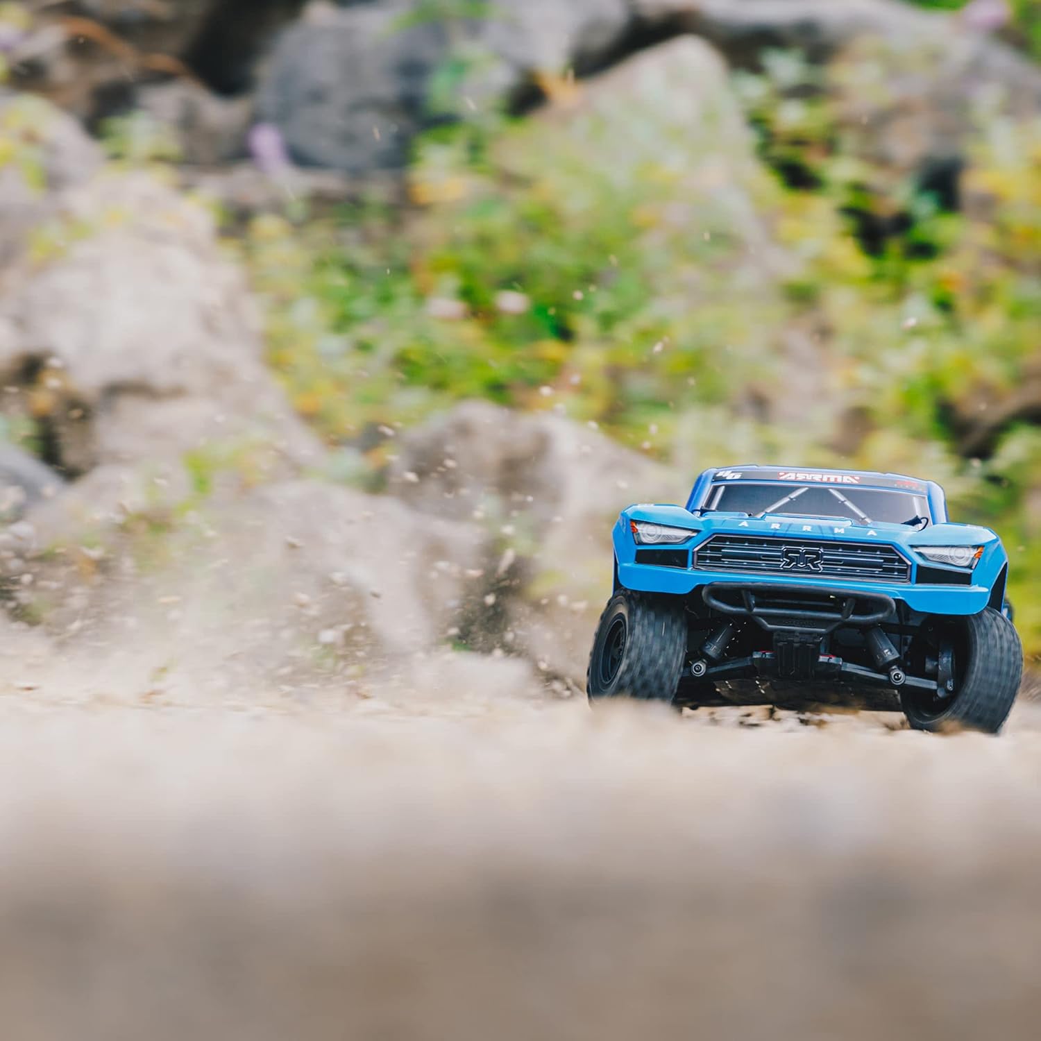 ARRMA RC Truck 1/10 SENTON 4X2 Boost MEGA 550 Brushed Short Course Truck RTR with Battery & Charger, Blue, ARA4103SV4T2 : Toys & Games