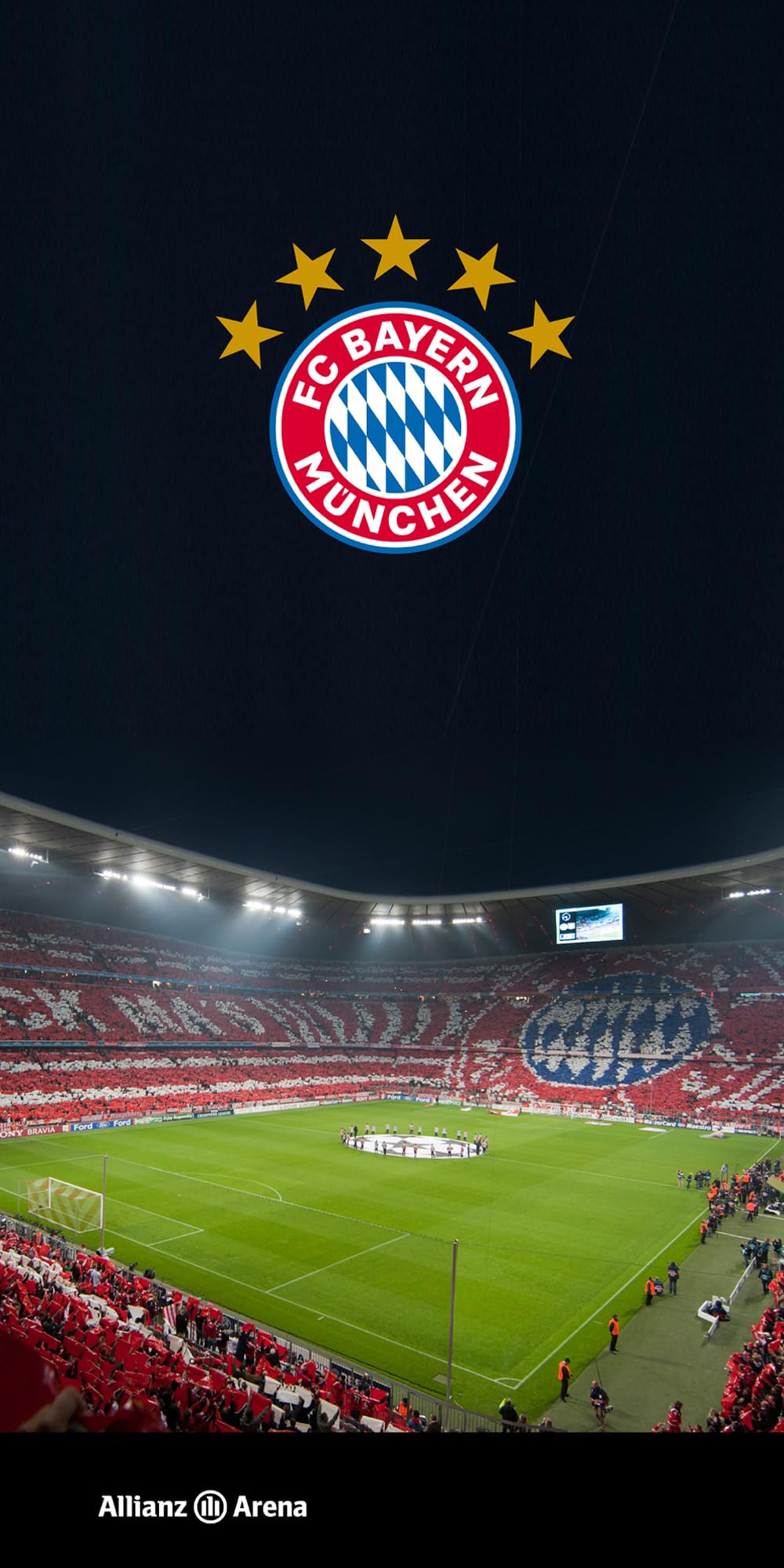 FC Bayern München Telo da bagno - Allianz Arena 75 x 150 cm, 100% cotone - Mia san Mia Mia San Mia, maestro del record, Calcio - Telo mare per veri appassionati di FCB, articolo ideale per la piscina