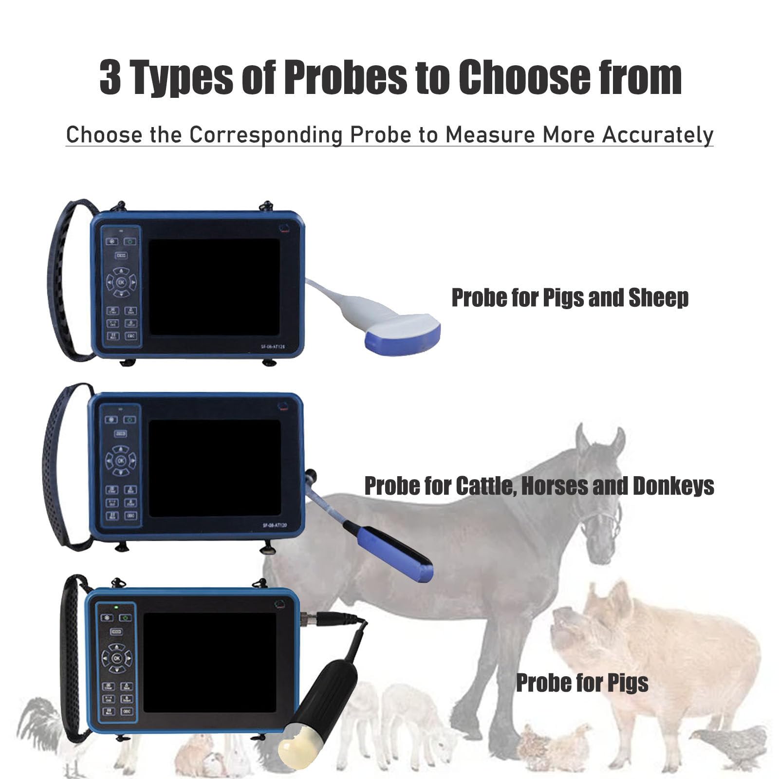 MOLVUS 獣医用超音波スキャナーキット、獣医/獣医/動物ポータブルB-超