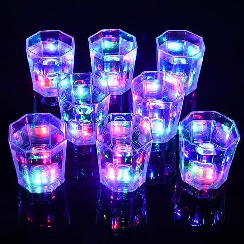 Miniatura 2 de Juego de 24 vasos de chupito iluminados, regalos de fiesta, vasos de chupito para adultos, para fiesta, luz LED, vasos que brillan en la oscuridad,