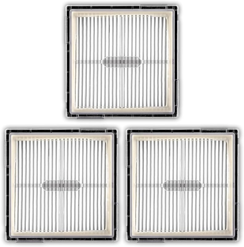 (3 Pack) Replacement HEPA Filters for Roborock Q10 S5+ Q10 S5/ X5/ X5+ Robot Vacuum, Filters Accessories Kit, Upright Filter, Canister Filter