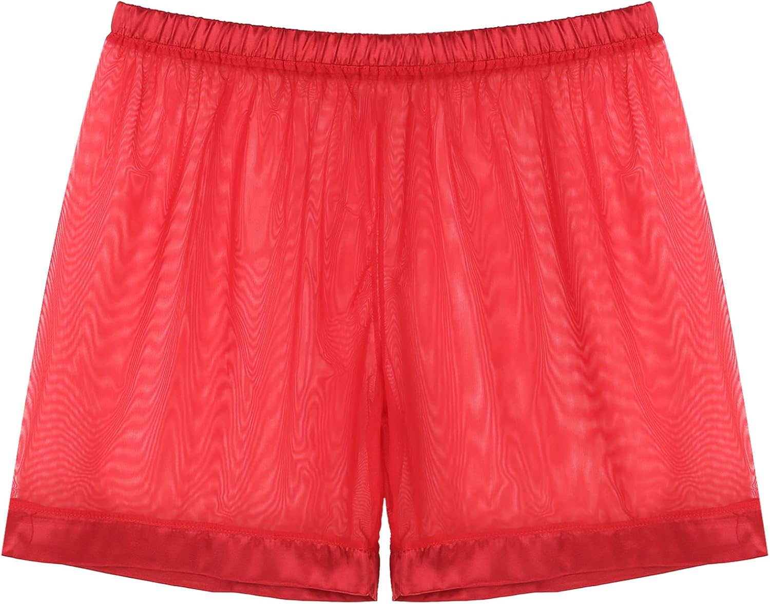 Hularka Mens Sheer Mesh Loose Boxer Shorts See-Through Swim Trunks Underwear Beachwear