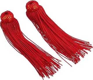 日本紐釦貿易 飾り房 赤 約12cm 1組2本 TU120-R