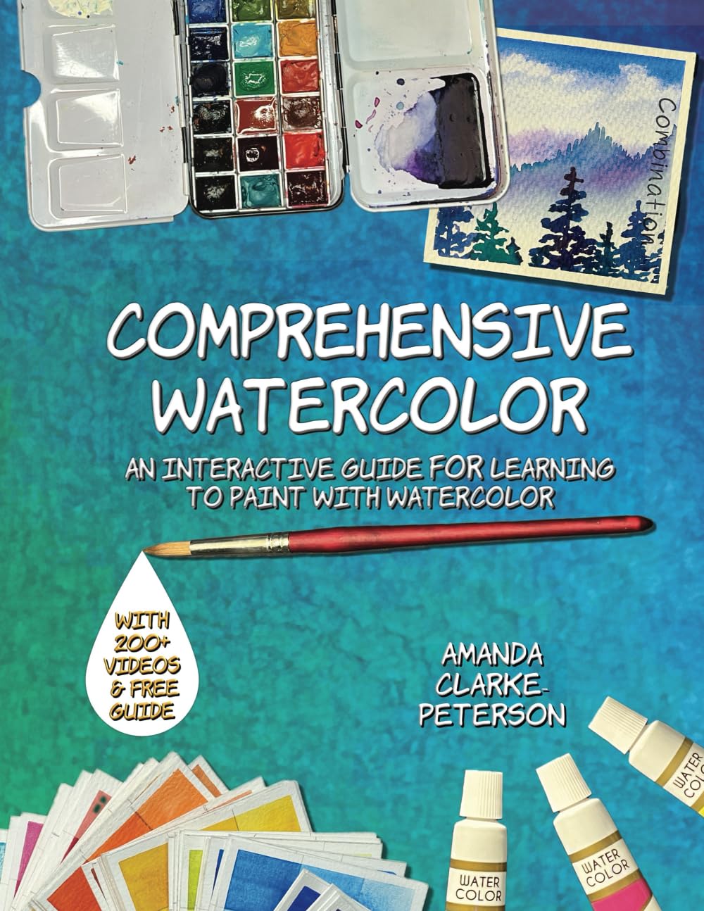 Livre aquarelle avec exercices interactifs et leçons de peinture progressives