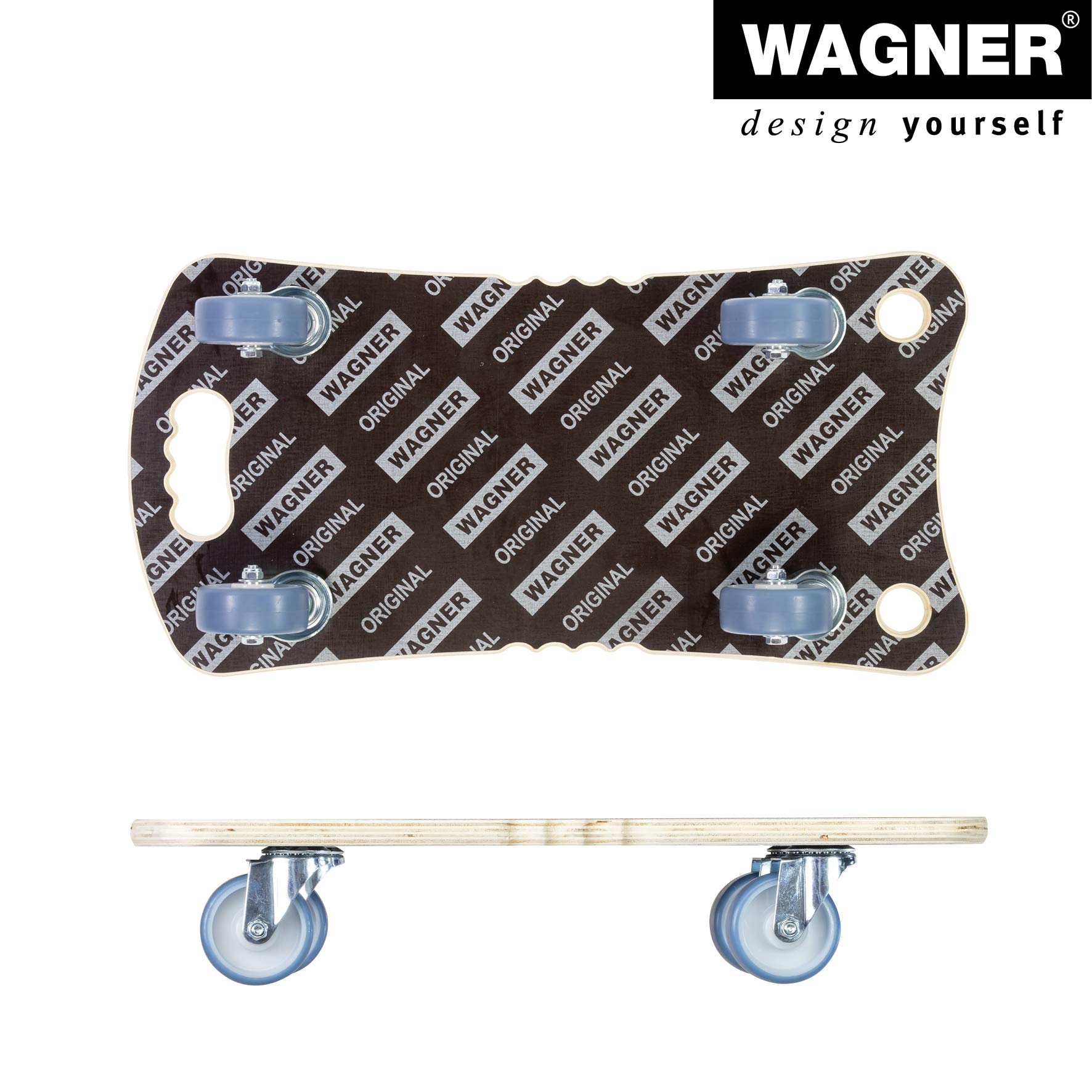 Wagner Plataforma de Carga MM 1342-57,5 x 29 cm - para Cajas Pesadas, 250 kg de Carga Máxima, Asas Empotradas Ergonómicas, Superficie Antideslizante, Certificado FSC® - 20134201