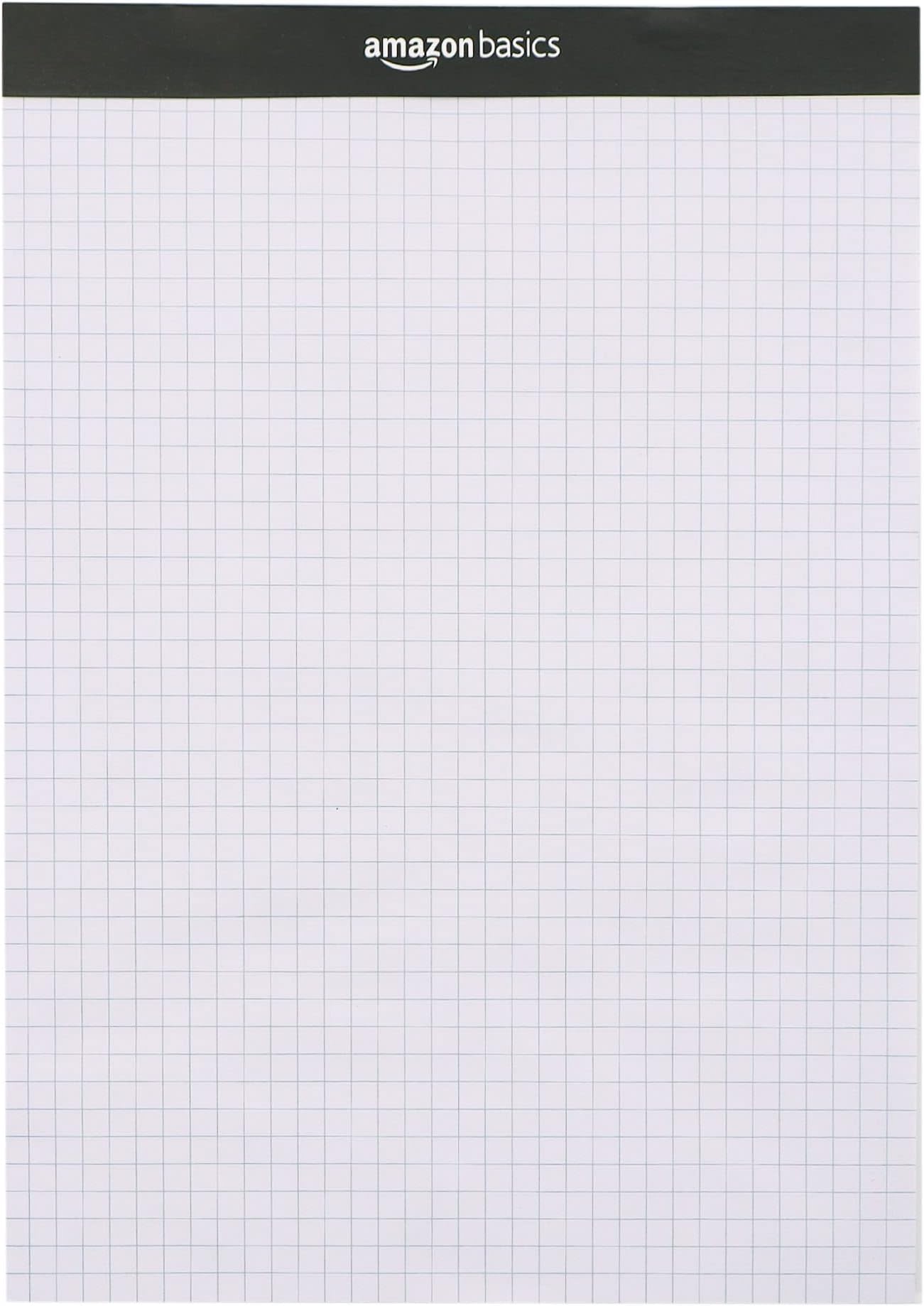 Amazon Basics Quad-Ruled Paper Pad - Pack of 2, 8.5 Inch x 11.75 Inch