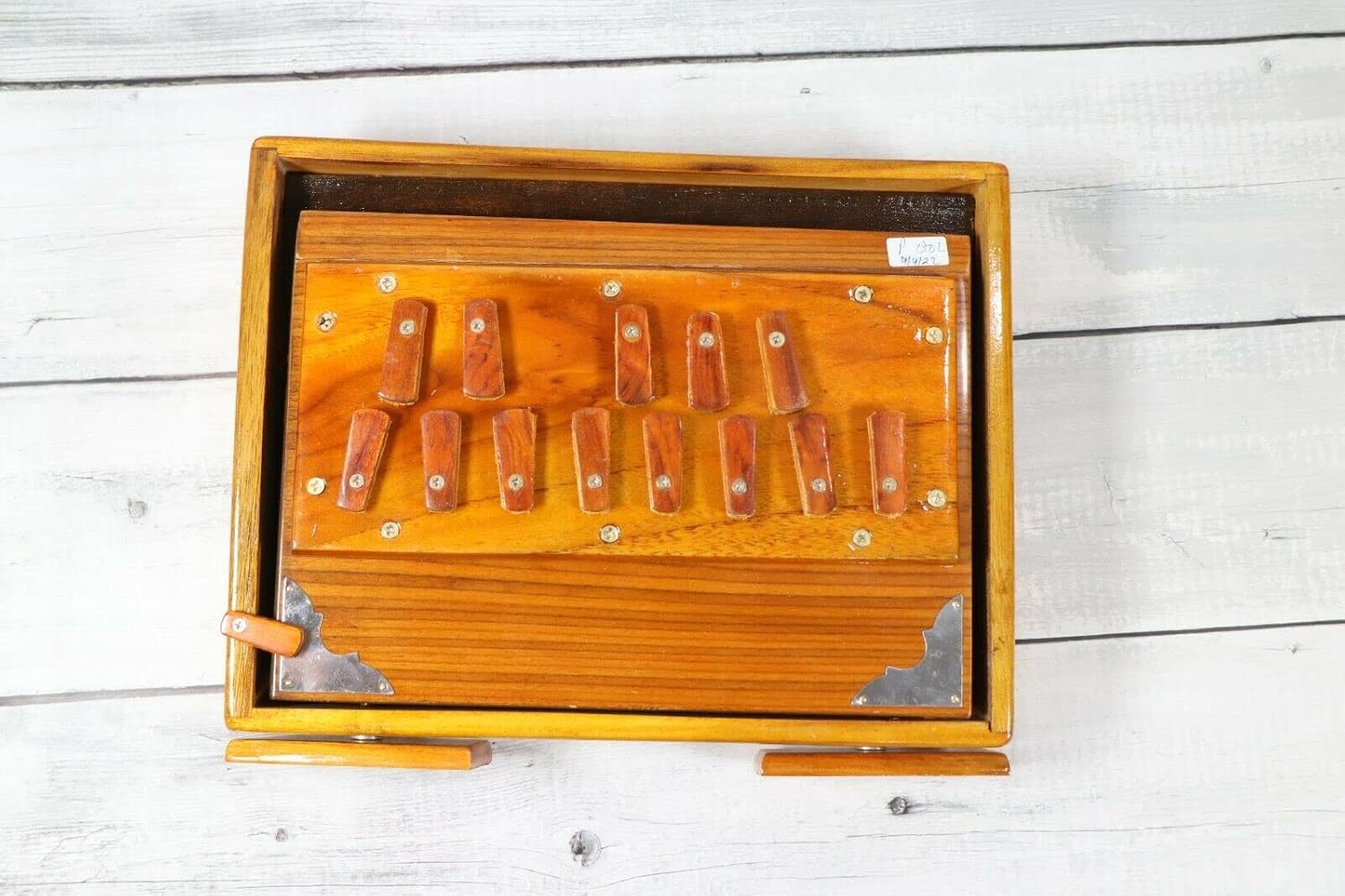 Musical Shruti Box Original Compact Shruti Box Surpeti in Teakwood Professional Shruti Box : Musical Instruments