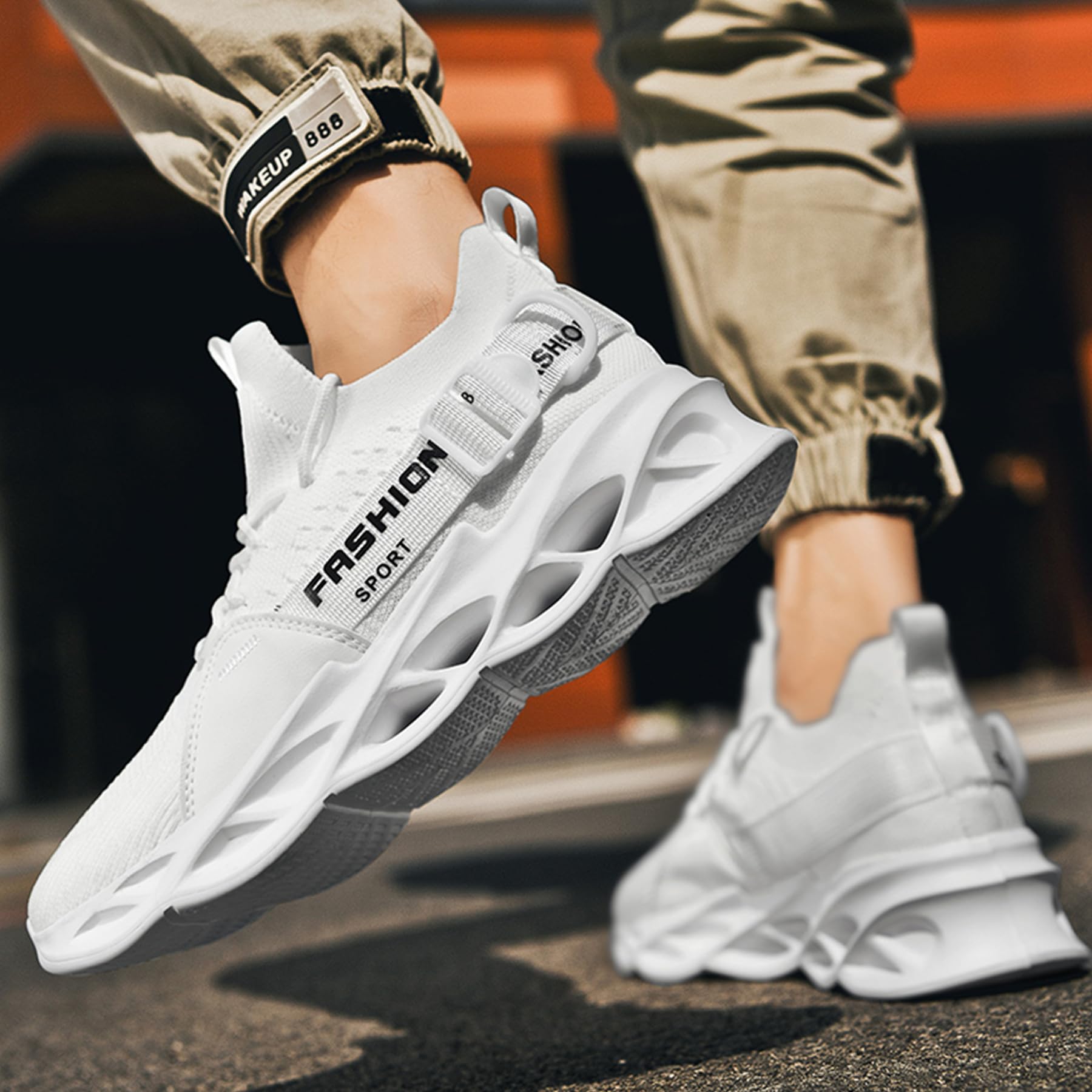 Scarpe Running Uomo Ginnastica Sneaker Donna Leggere Traspirante Outdoor Sportive Calzature da Corsa Pallavolo Tennis Nero Verde Bianco Rosa Giallo Grau Orange Viola Rosso Marrone EU 36-46