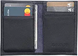 Carteira Masculina Porta Cartões Duo Couro Legítimo (Preto)