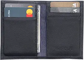Carteira Masculina Porta Cartões Duo Couro Legítimo (Preto)