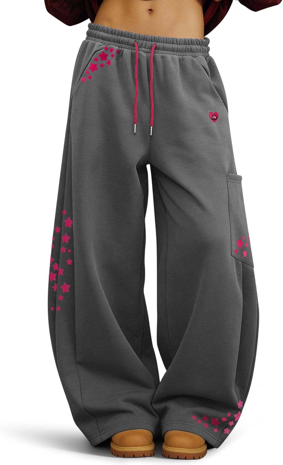 Aelfric Eden Super Baggy Barrel Sweatpants Womens Star Graphic Wide Leg Sweatpants Y2k Streetwear Casual Pants Trousers - Image 2