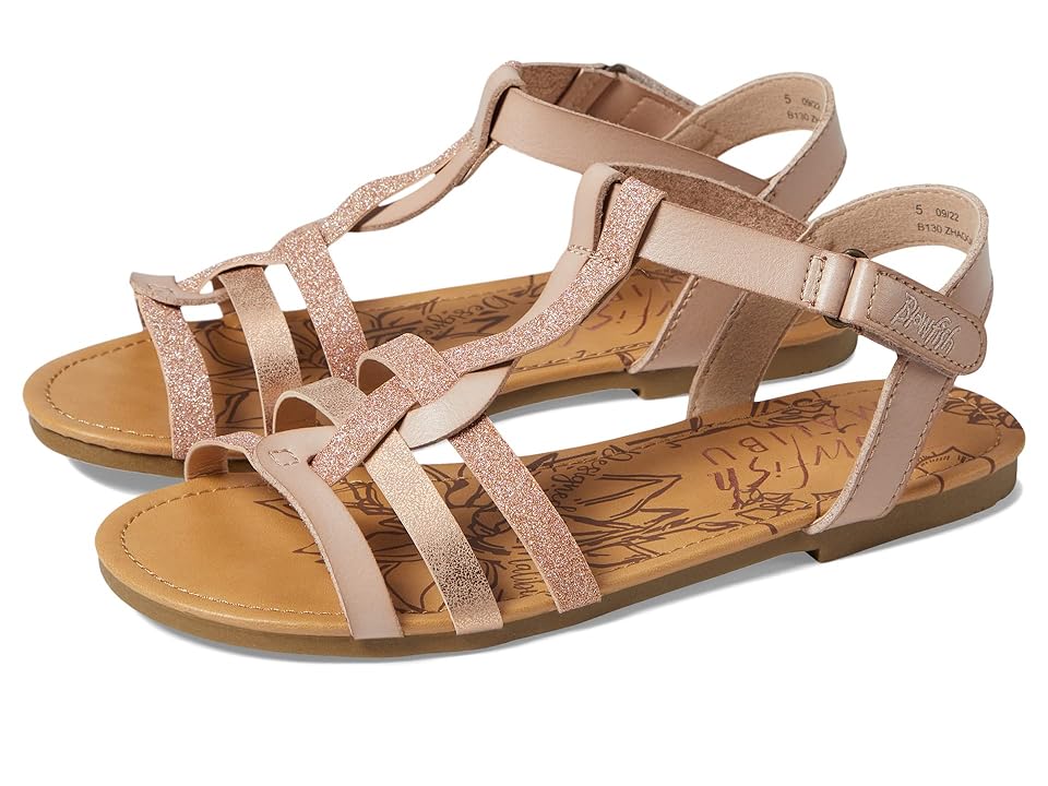 Blowfish Malibu Kids Sabini-K (Little Kid/Big Kid) (Rose Gold Soft Sand Glitter/Cosmic/Lotus) Girl's Shoes INTERNATIONAL SHIPPING