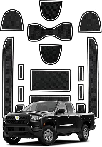 SHAOHAO Alfombrillas con ranura para puerta de Nissan Frontier 2024 2025 para 2022 2023 2024 2025 Frontier Accesorios Frontier SSVPro-XPro-4XSL