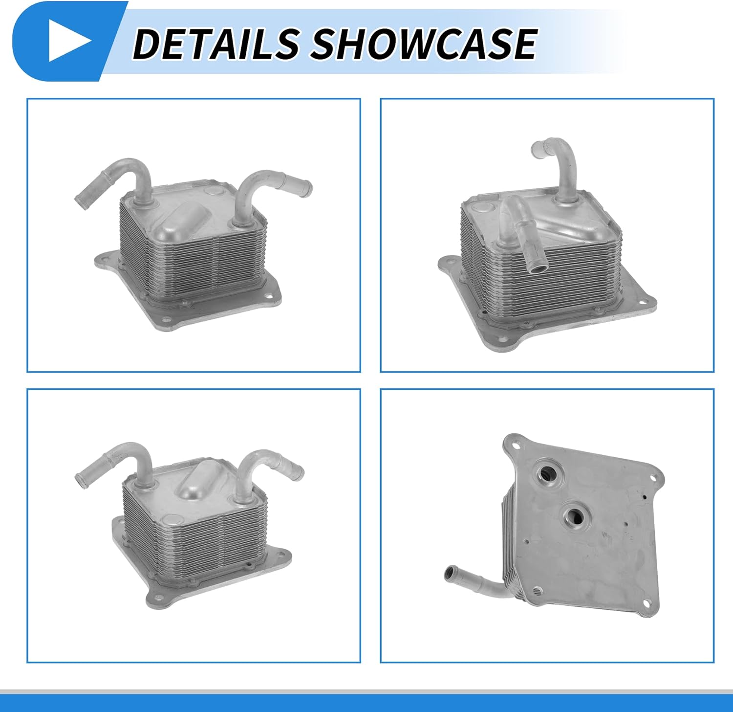 Engine Oil Cooler for Nissan Sentra 2013-2018 L4 1.8L Transmission Oil Cooler Trans Cooler Rubber Ring No.216063JX0A Aluminum Alloy 1 Set Car