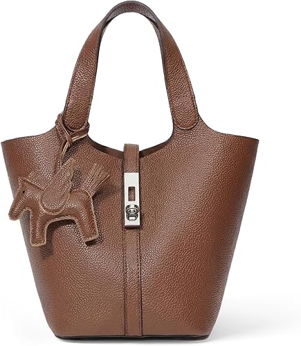 Miniatura 51 de Bolso de mano para mujer, de piel vegana, bolso de mano con asa superior, bolso de hombro con bolso pequeño desmontable