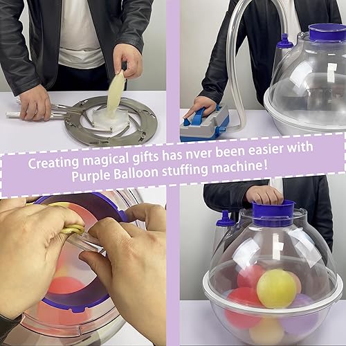 Miniatura 5 de Máquina de relleno de globos, nuevo kit de relleno de globos de 16.9 pulgadas para envolver globos de regalo con 9 accesorios utilizados para