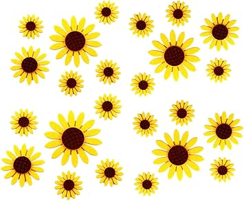 Amazon Co Jp ひまわりフェルトパッチアップリケフェルトスクラップブック 不織布ステッカー アップリケ フェルトパッド Diyクラフト 裁縫 ハンドクラフト装飾用詰め合わせ ホビー