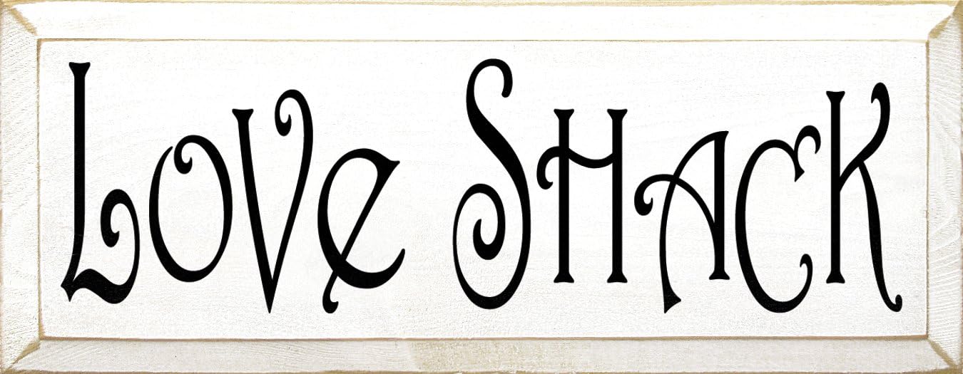 Wooden Sign - Love Shack (Black)