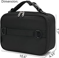 Vista 3 de FlowFly - Lonchera infantil, bolsa escolar aislada duradera con correa de hombro y soporte para botellas, minihielera térmica resistente al agua