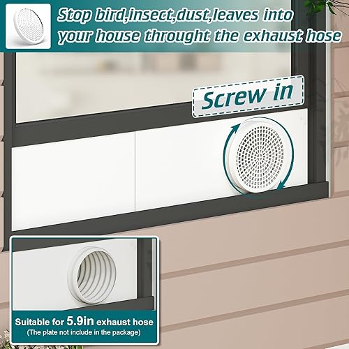 Miniatura 5 de Daisypower Kit de ventana portátil de aire acondicionado con aislamiento de espuma, aislamiento térmico y ruido, paneles de sellado ajustables para