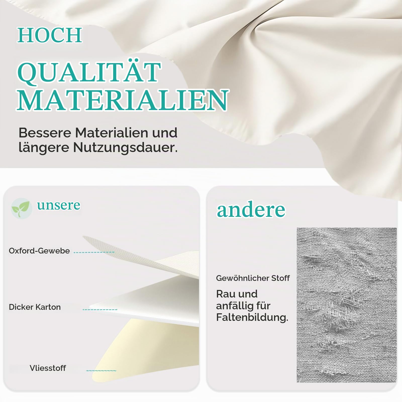 Kisten Aufbewahrung für Schlafzimmer, Beige, 30x23x20 cm, 4 Stück