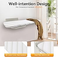 Vista 2 de Tabla de planchar montada en la pared, tabla de planchar retráctil giratoria de 180° con cubierta de 38.7 x 11.8 pulgadas, mesa de planchar de ropa