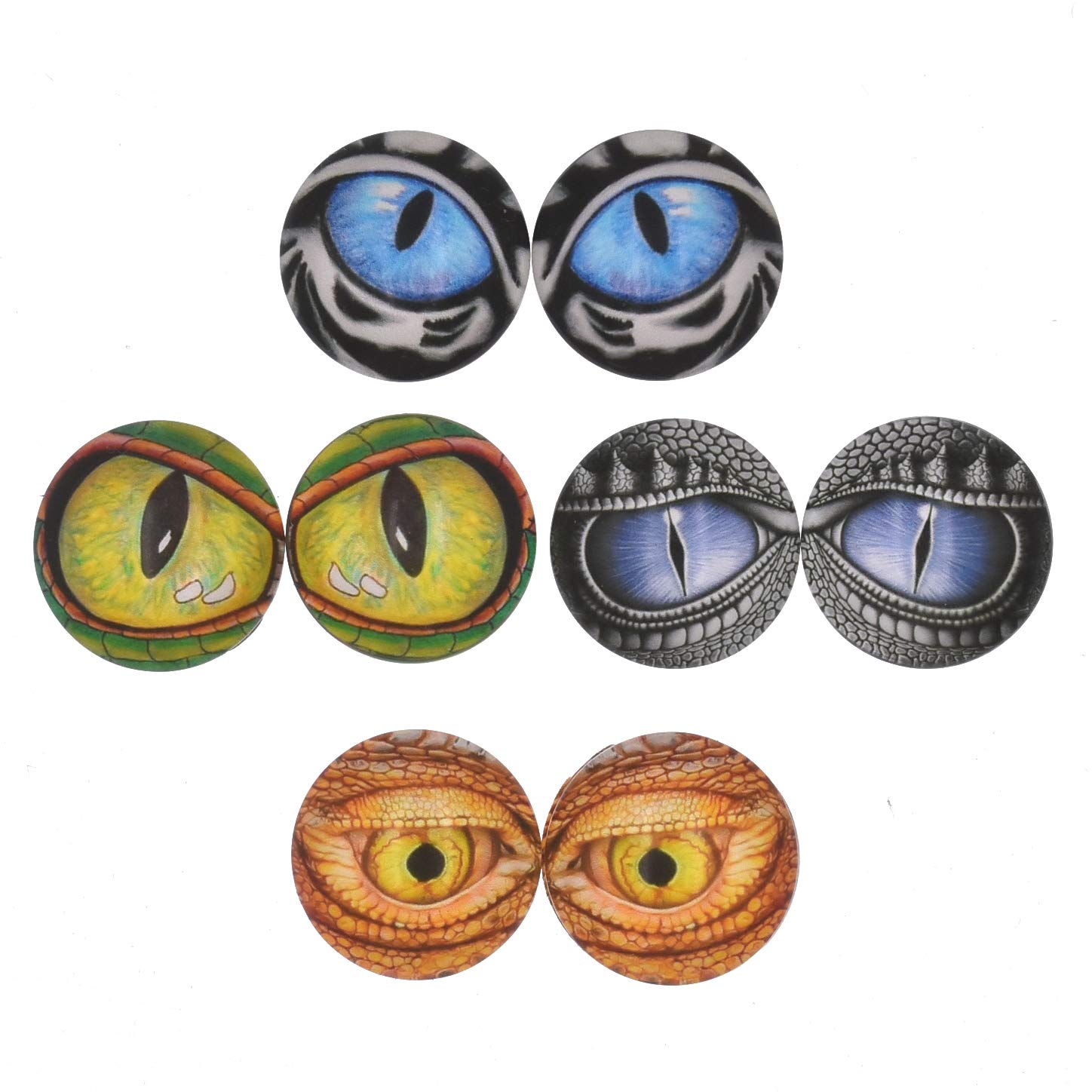10 Paar Glas-Tieraugen 20 Mm – Runde Cabochons Mit Flacher Rückseite, Für Basteln, Puppen & Tiere