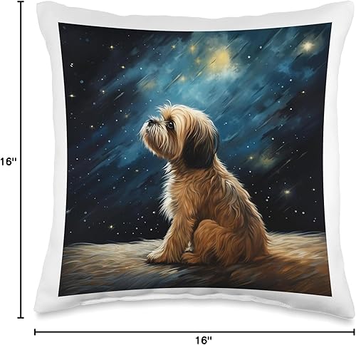 Miniatura 4 de Cute Shih Tzu for Dog Lover Shih Tzu - Almohada para perro con texto en inglés Looking at Space Sky Stars, 16 x 16 pulgadas, multicolor