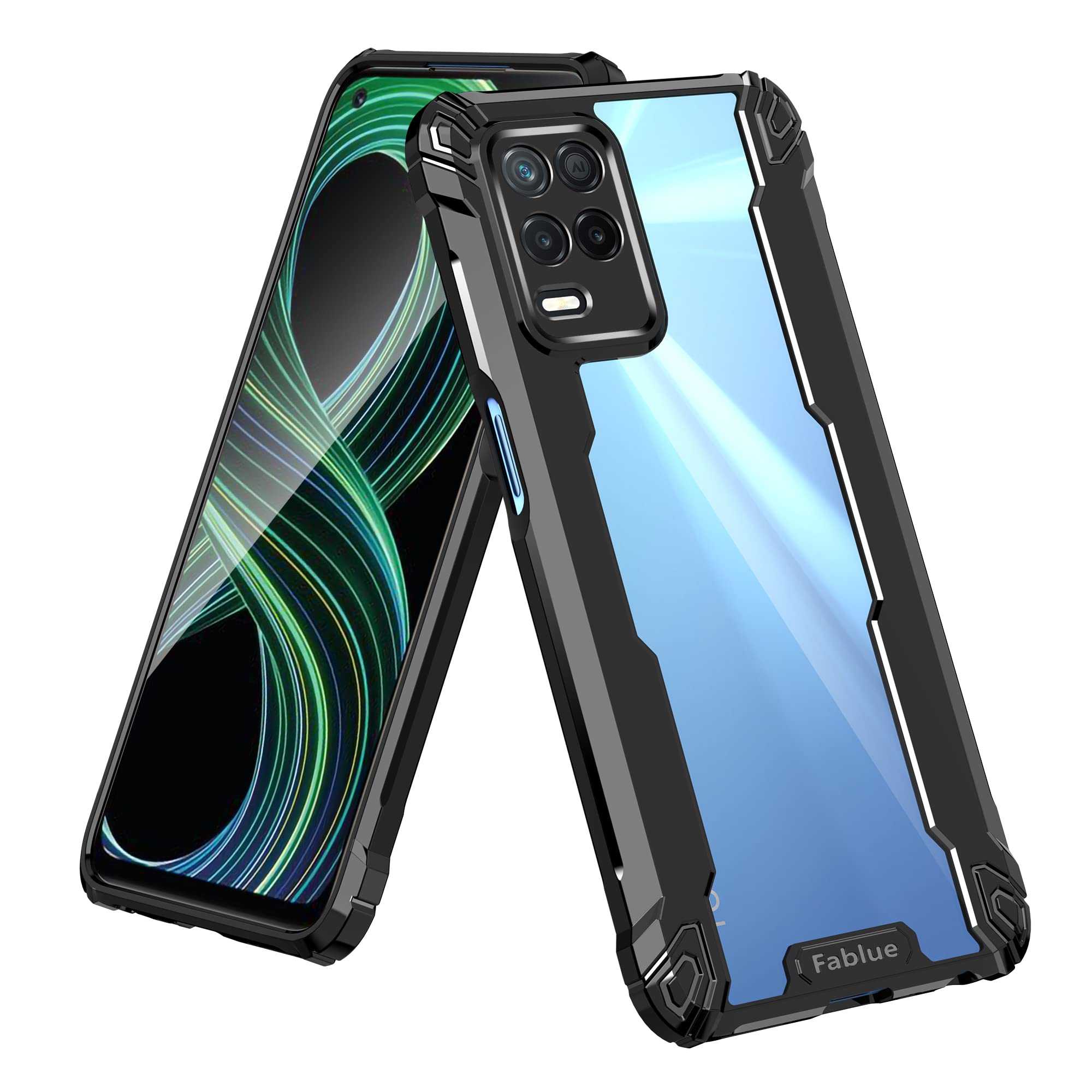 Fablue® Realme 8 5G / Realme 9 5G Back cover |Transparent Back Case|Ultra Thin Slim Crystal Clear Hard PC with TPU Bumper, Military-Grade Protection Case for Realme 9 5G / 8 5G / 8s 5g / Narzo 30 5G -Black (B09LSFSHYL) Amazon Price History, Amazon Price Tracker