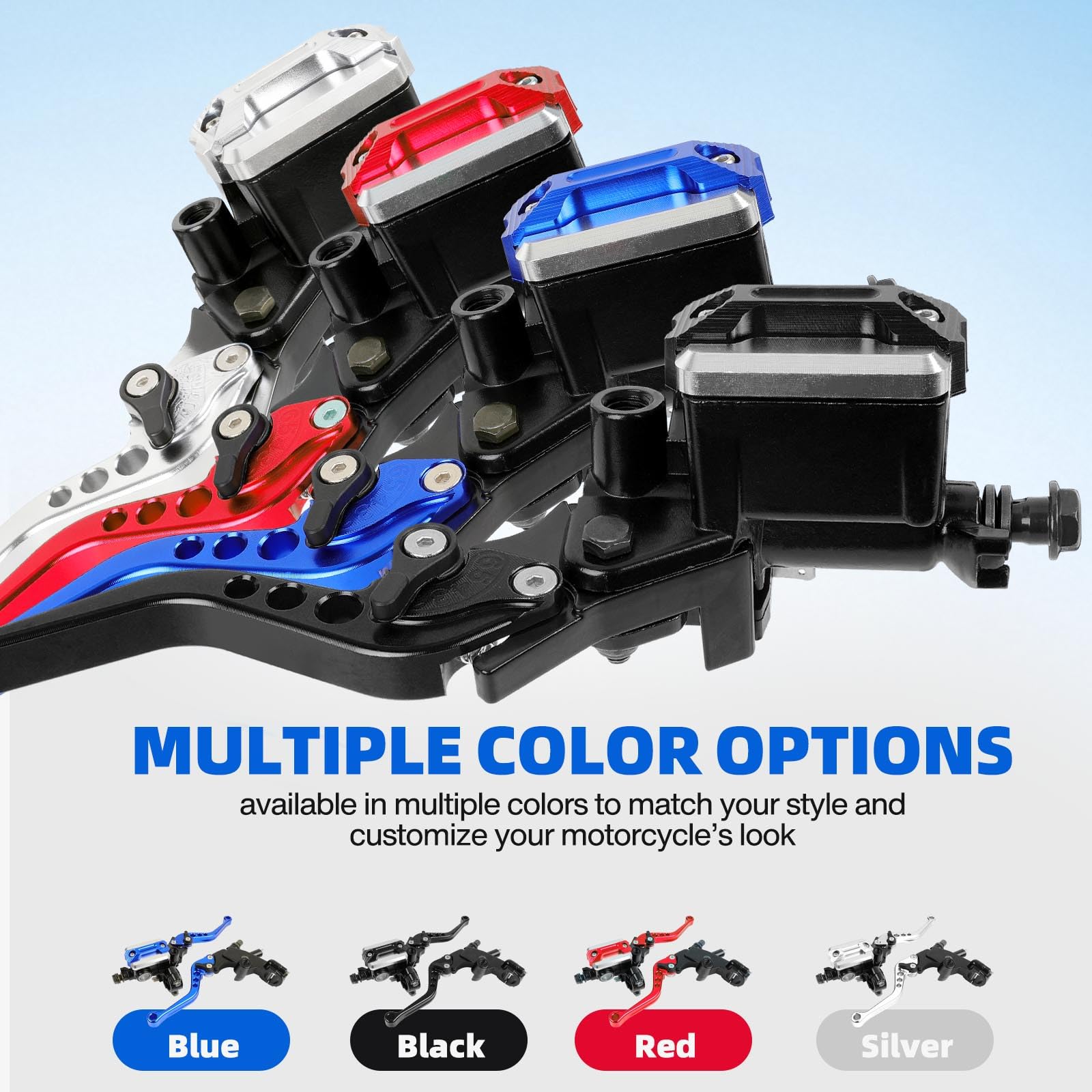 DREAMIZER Manetas Moto Universal de Freno y Embrague CNC para Manillar de Moto 7/8" 22mm Compatible con Honda Kawasaki Suzuki Yamaha