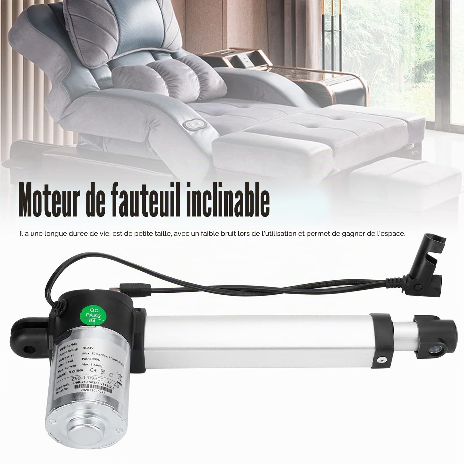 Pièces De Rechange pour Fauteuil Inclinable, Moteur Inclinable électrique DC24V De Haute Qualité, Moteur De Remplacement pour Fauteuils élévateurs Et Actionneurs De Canapé