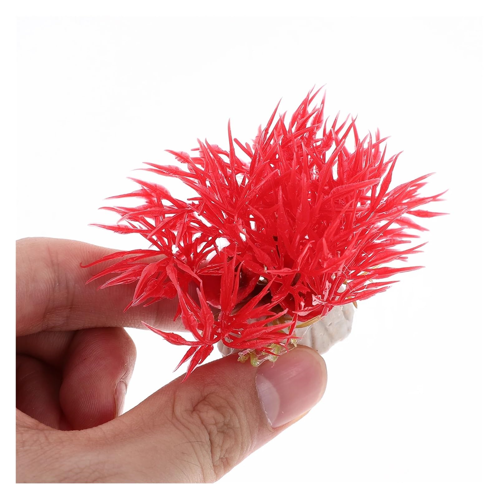 Plantas Artificiales para acuarios, Plantas Artificiales for Acuario Rojo 10 Piezas 6,5x6,5x4cm