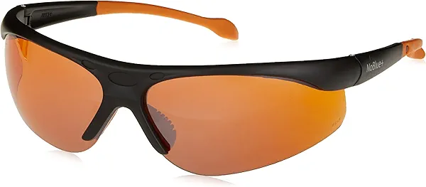 Hack Your Sleep NoBlue Blue Light Blocking Glasses – Orange/Amber Lenses for Eye Fatigue Relief, 99.9% Blue & UV Ray Protection, Includes Free Ebook & Soft Temples for Comfort