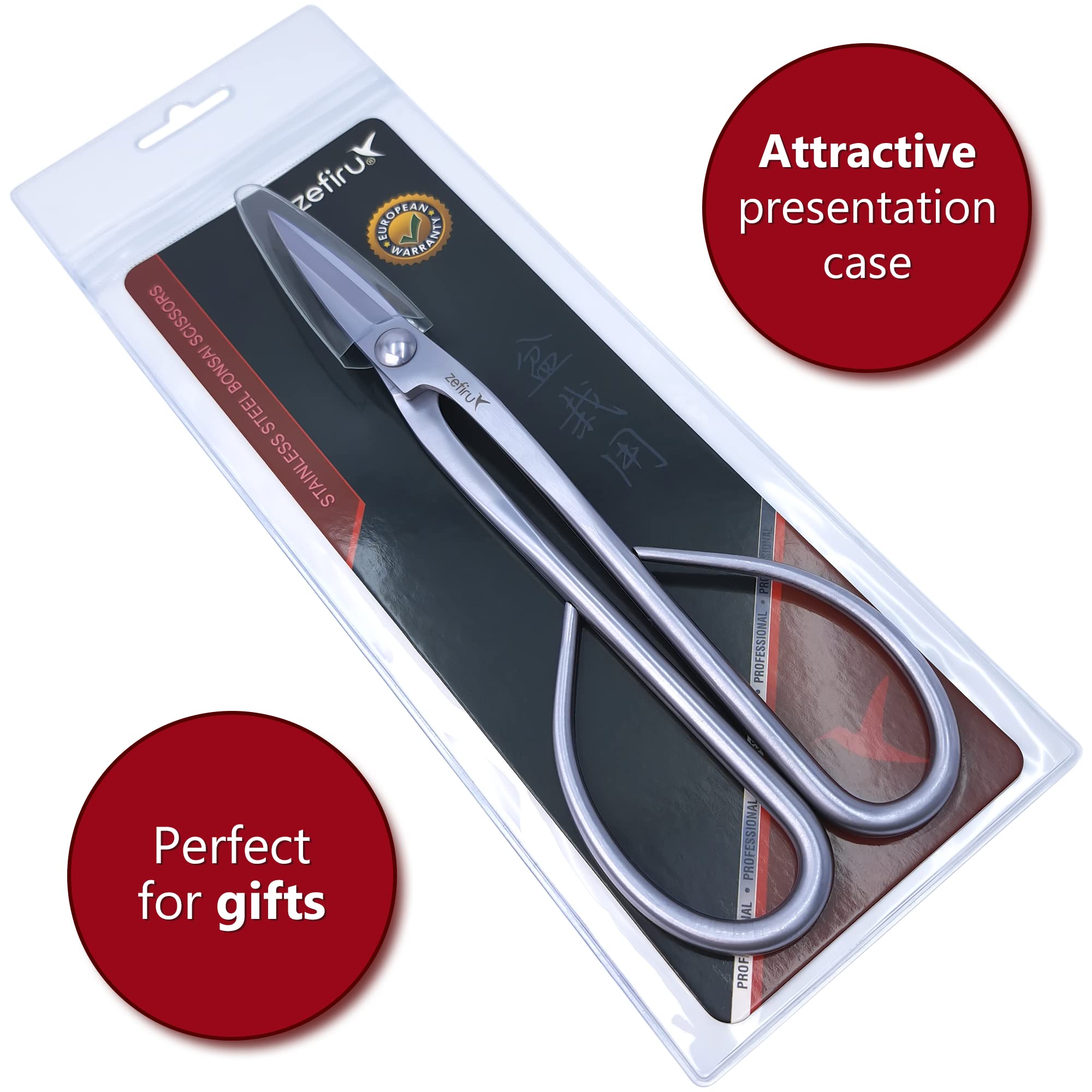Pince à Bonsaï Concave 210mm - Acier Inoxydable SUS420 Pour Taille Précise | Zefiru