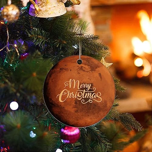 Miniatura 3 de Two-Side Printed Universe and Planets Ceramic Christmas Ornament Novelty for Family Friends Kids Astronomy Fans Christmas Keepsake Pendants
