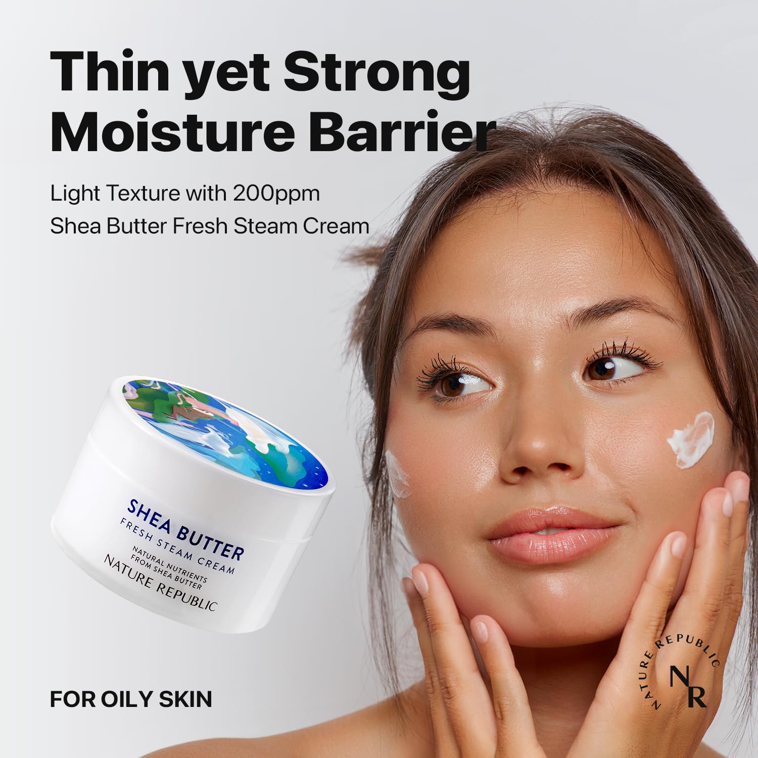 Nature Republic Shea Butter Steam Cream Fresh 100 ml / 3.38 fl. oz. Moisturizer, Facial Cream, Vitamin, Nourishing, Skincare, Sensitivity, Protective Barrier