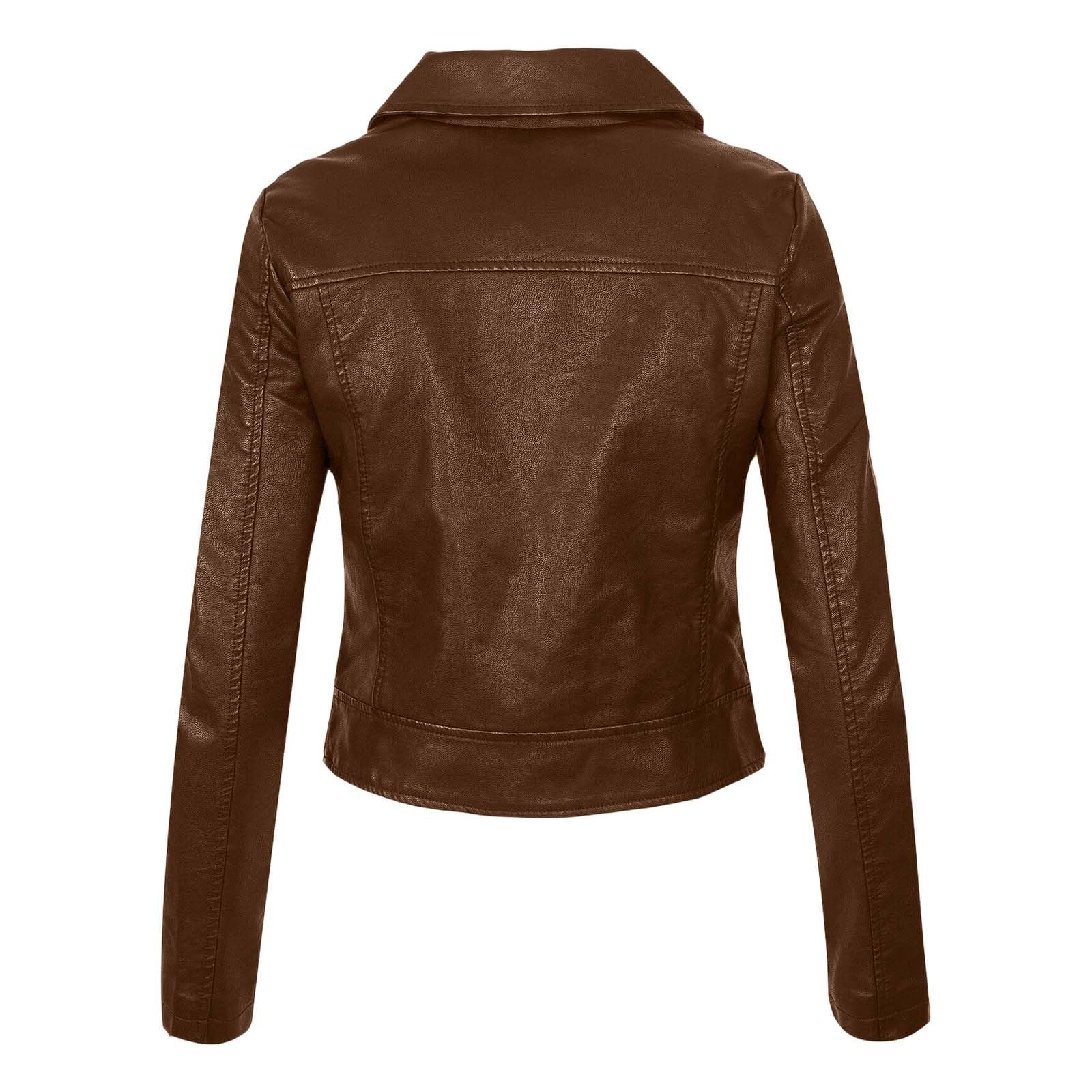 Veste Femme Perfecto Blouson Souple Trendy Racer Cuir Camionneur Recadrée Outdoor Motocross Extensible