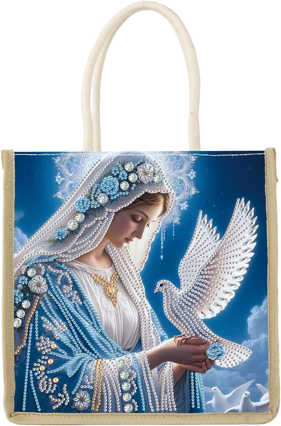 Diamond painting tote bag kit for adults.