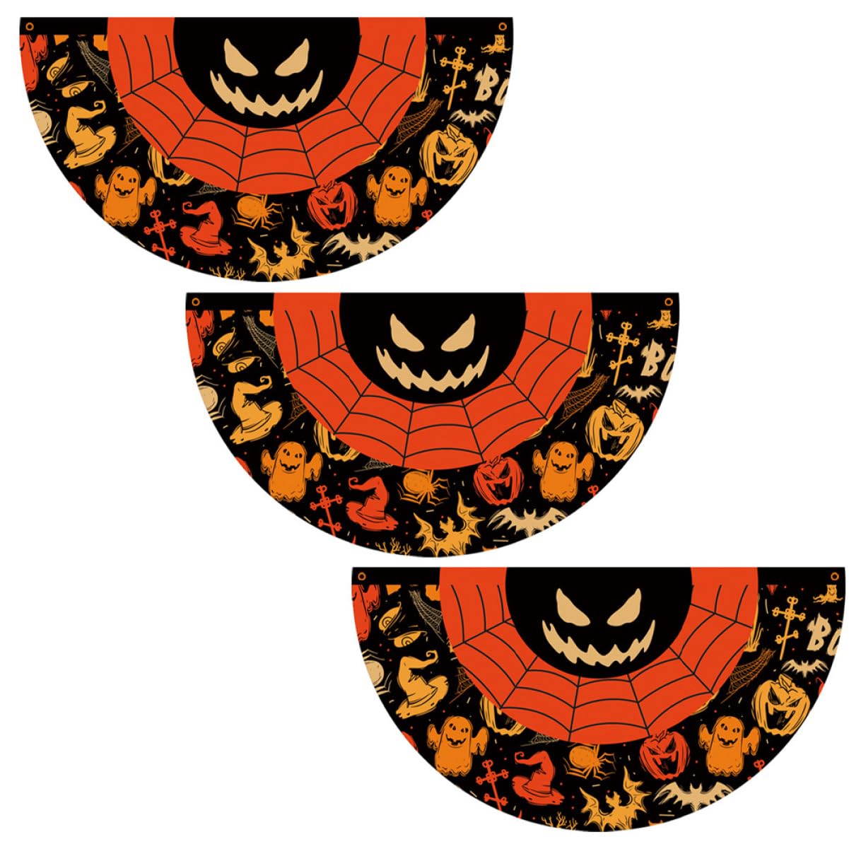 Guirlande d'horreur d'Halloween : pack de 15 drapeaux anti-décoration vide pour jardin