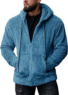 BOTCAM Men's Hoodie, Transition Jacket, Long Sleeve Shirt Jacket, Functional Jacket, Softshell Jacket, Hooded Jacket, Hoodie Jacket, Slim Fit, Coats, Breathable, Outdoor Jacket, Knitted Jumper, Plain