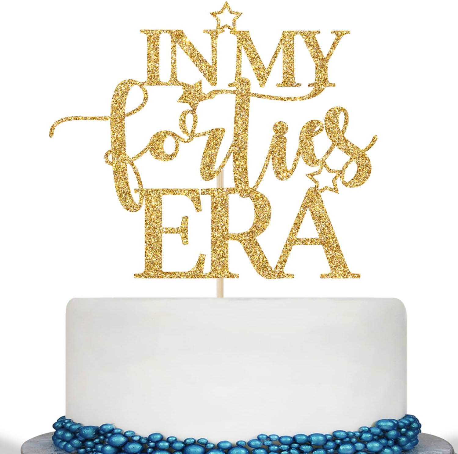 In My Forties Era Cake Topper, Forties Birthday Cake Decorations, Death to My Forties, Rip to My 40s, 50th Birthday Party Decorations, Gold Glitter